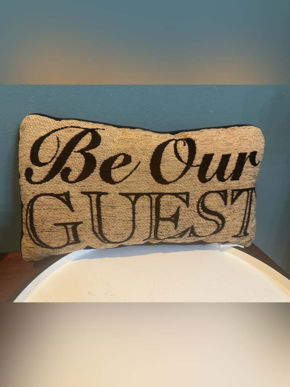 Disney Parks Beauty and the Beast "Be Our Guest" lumbar pillow